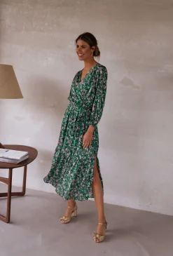 Discount Robe Rosie - verte à fleursEasy Clothes Femme Robes