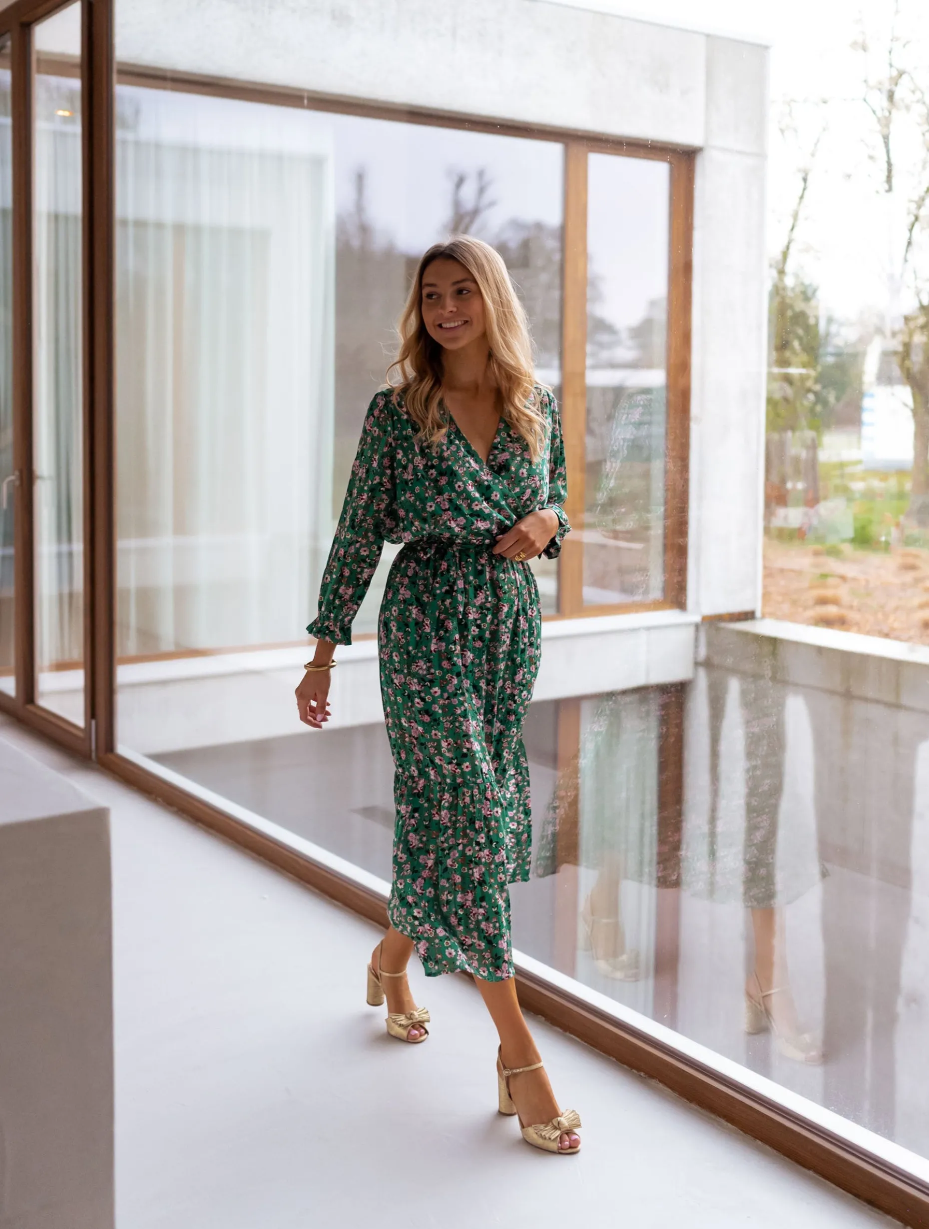 Discount Robe Rosie - verte à fleursEasy Clothes Femme Robes