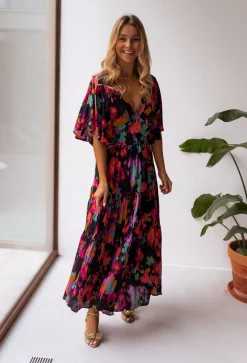 Outlet Robe Tilda - noire à motifsEasy Clothes Femme Robes