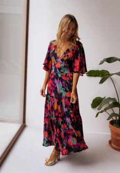 Outlet Robe Tilda - noire à motifsEasy Clothes Femme Robes