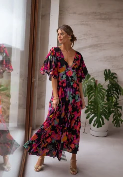 Outlet Robe Tilda - noire à motifsEasy Clothes Femme Robes