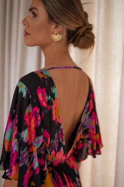 Outlet Robe Tilda - noire à motifsEasy Clothes Femme Robes