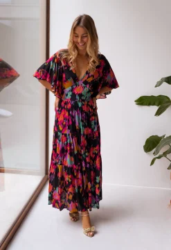 Outlet Robe Tilda - noire à motifsEasy Clothes Femme Robes