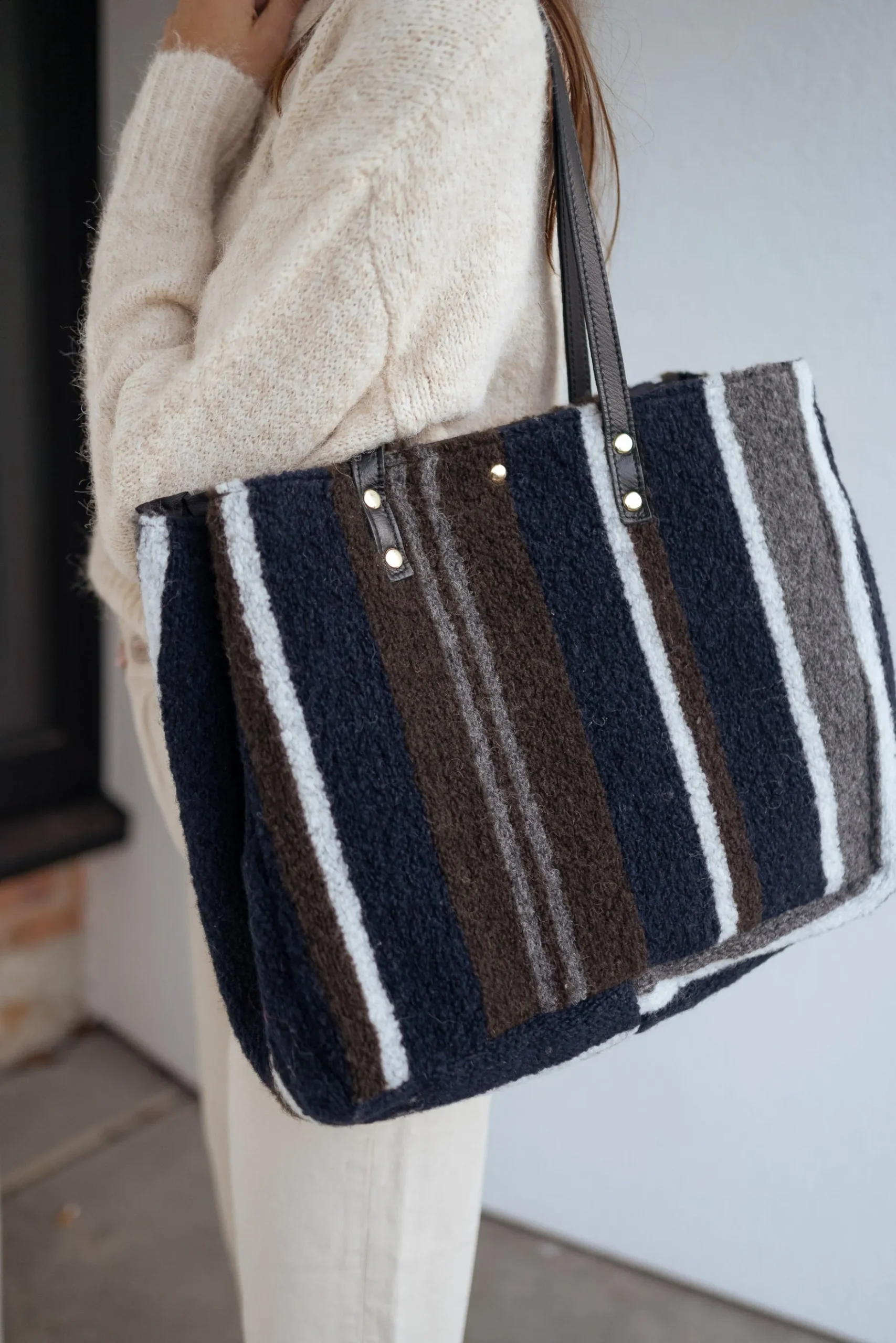 Best Sac Leah - bleu foncé à lignesEasy Clothes Sacs & Pochettes