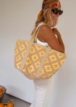 Best Sac Lovell beige et jaune | Sac tressé coloré | Prêt-à-porter en ligne | Easy Clothes Sacs & Pochettes