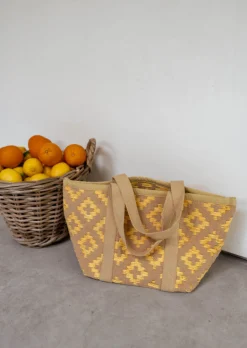 Best Sac Lovell beige et jaune | Sac tressé coloré | Prêt-à-porter en ligne | Easy Clothes Sacs & Pochettes