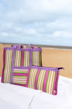 Discount Sac Sevana à lignes vert | Sac de plage ligné | Prêt-à-porter en ligne | Easy Clothes Sacs & Pochettes