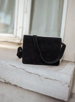 Hot Sac Trika noir en daim | Sac à bandoulière | Prêt-à-porter en ligne | Easy Clothes Sacs & Pochettes