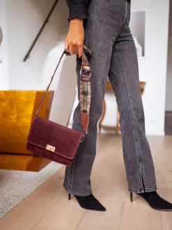 Clearance Sangle de sac Lysea - bordeaux à motifsEasy Clothes Sacs & Pochettes