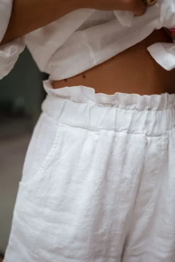 Sale Short Irini - blanc en linEasy Clothes Femme Jupes & Shorts