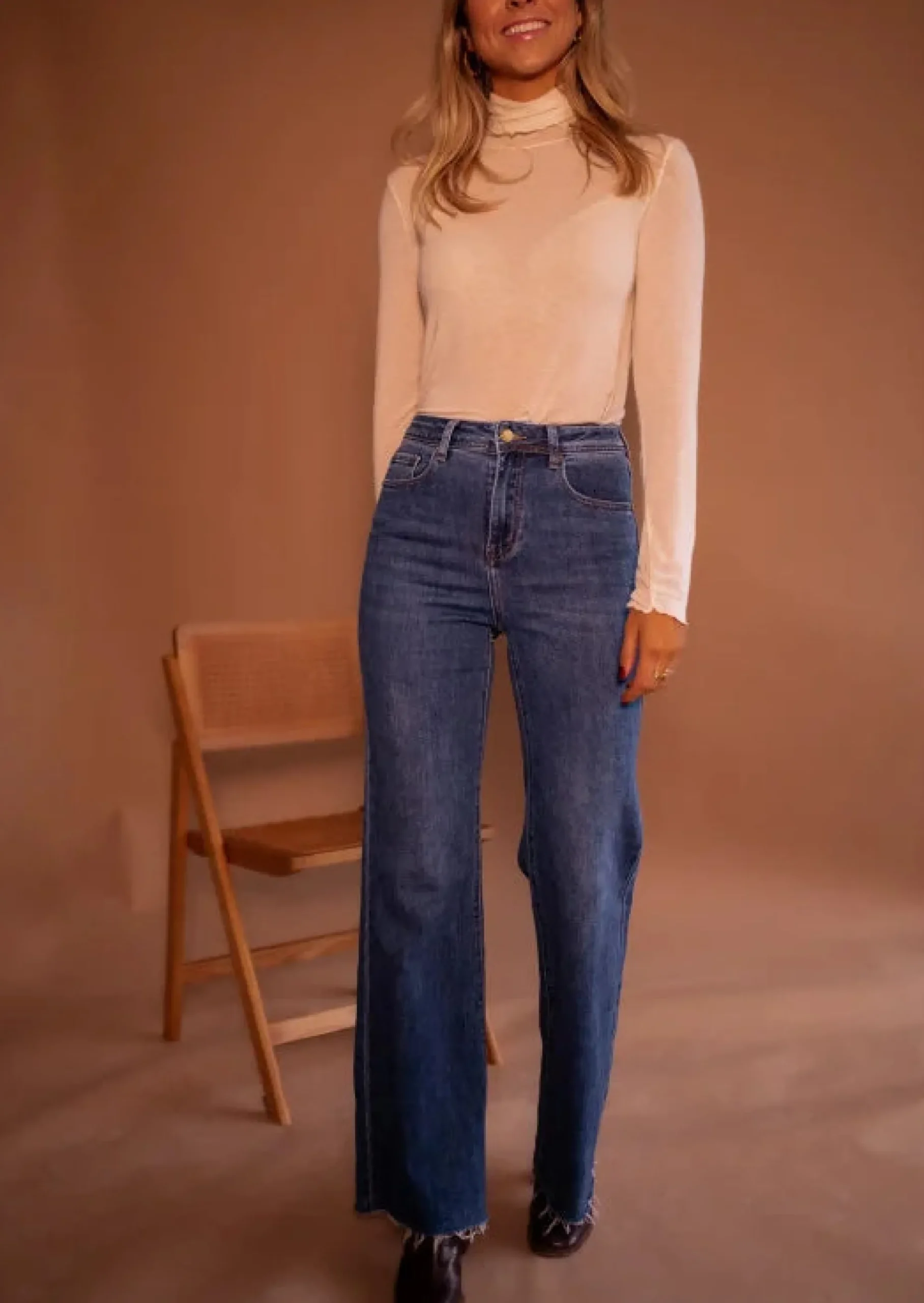 New Sous Pull Cathie - Ecru - Fin en CachemireEasy Clothes Femme Pulls & Gilets