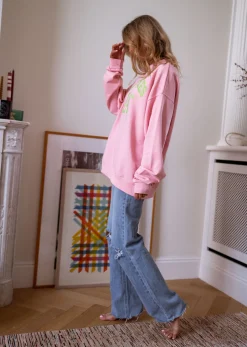 Discount Sweat Los angeles - rose et vertEasy Clothes Femme Pulls & Gilets