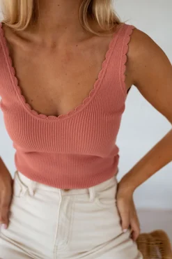 Best Sale Top Bella - terracottaEasy Clothes Femme Tops & T-shirts