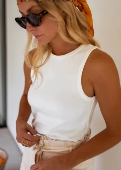 Store Top Carly blanc | Top blanc basique | Prêt-à-porter en ligne | Easy Clothes Femme Tops & T-shirts