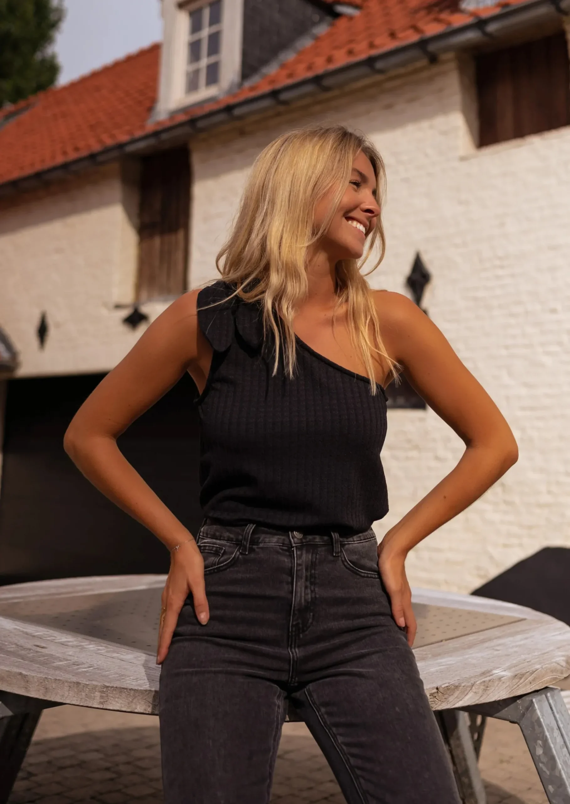 Discount Top Haby - Tressage Noir - DouxEasy Clothes Femme Tops & T-shirts