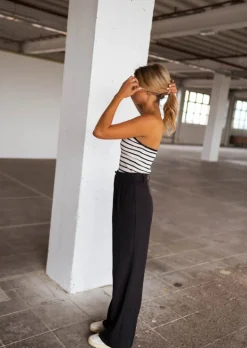 Hot Top Marshall ligné écru et noir | Top bandeau ligné | Prêt-à-porter en ligne | Easy Clothes Femme Tops & T-shirts