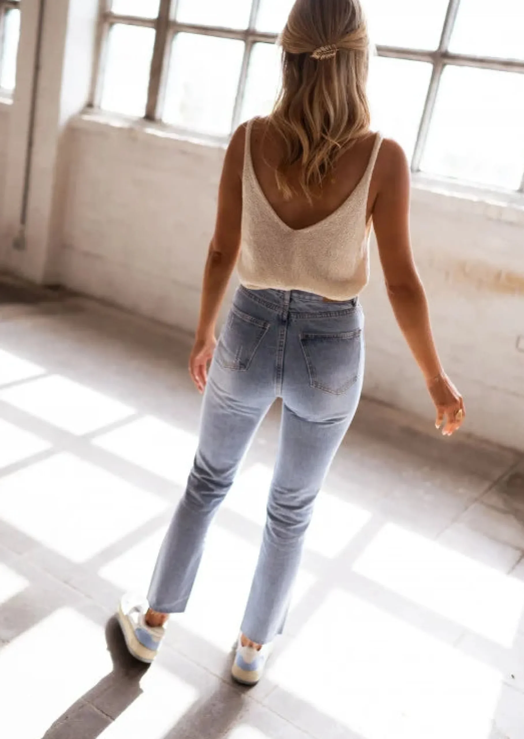 Clearance Top Neda beige effet laine | Top transparent en mailles | Prêt-à-porter en ligne | Easy Clothes Femme Tops & T-shirts