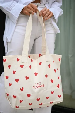 Discount Tote bag Easy Clothes - à coeurs rouges Sacs & Pochettes