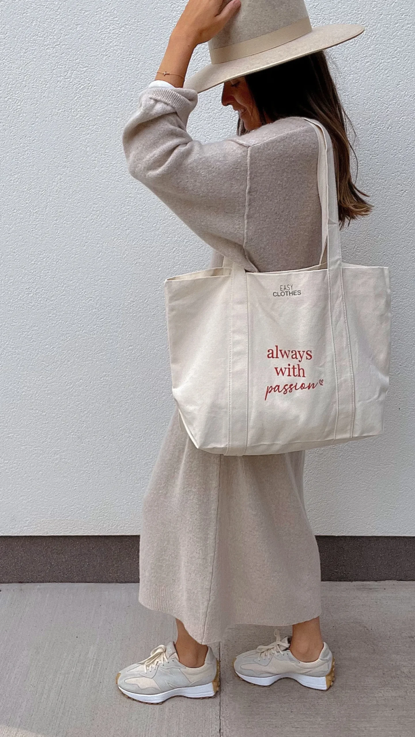 Cheap Tote bag "Always with passion" - BlancEasy Clothes Sacs & Pochettes