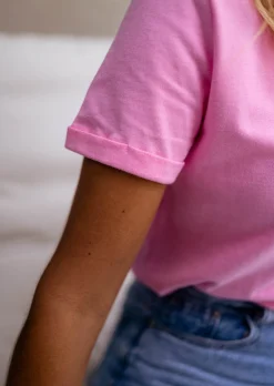 Online T-shirt Ayda rose | T-shirt rose à imprimés | Prêt-à-porter en ligne | Easy Clothes Femme Tops & T-shirts