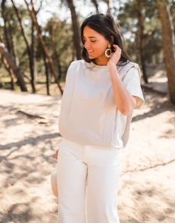 Shop T-shirt Belen - beigeEasy Clothes Femme Tops & T-shirts