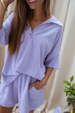 Flash Sale T-shirt Emyl - mauve en épongeEasy Clothes Femme Tops & T-shirts