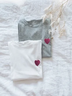 Store T-shirt Livy - à cœur grisEasy Clothes Femme Tops & T-shirts