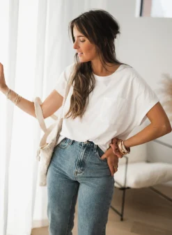 Sale T-shirt Léone - blancEasy Clothes Femme Tops & T-shirts