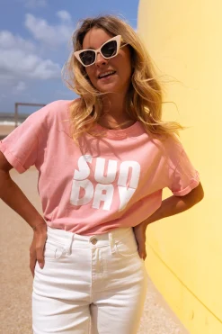 Best Sale T-shirt Sunday rose | T-shirt à imprimés | Prêt-à-porter en ligne | Easy Clothes Femme Tops & T-shirts
